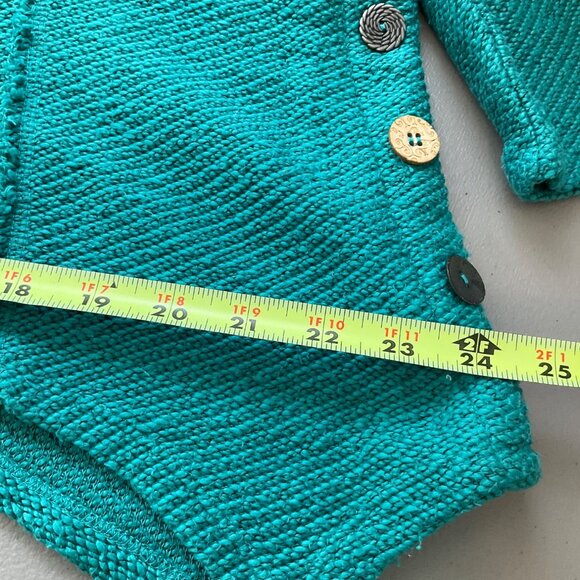 Soft Surroundings Teal Cowl Neck Sweater - Picture 11 of 13